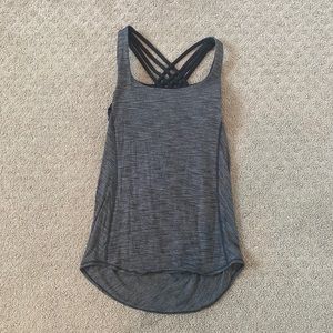 Lululemon wild tank heathered black/ black size 4